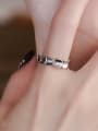 thumb 925 Sterling Silver Smooth Geometric Vintage Band Ring 1