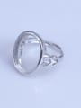 thumb 925 Sterling Silver 18K White Gold Plated Heart Ring Setting Stone size: 15*20mm 1
