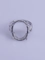 thumb 925 Sterling Silver 18K White Gold Plated Geometric Ring Setting Stone size: 14*18mm 0