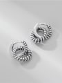 thumb 925 Sterling Silver  Hollow Twist  Round Vintage Drop Earring 0