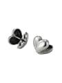 thumb 925 Sterling Silver Heart Vintage Stud Earring 0