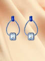 thumb 925 Sterling Silver Natural Color Treasure Topaz Geometric Dainty Drop Earring 2