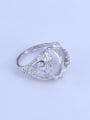 thumb 925 Sterling Silver 18K White Gold Plated Geometric Ring Setting Stone size: 8*10 10*14 10*15 12*15 13*18MM 2