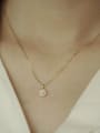 thumb 925 Sterling Silver Imitation Pearl Flower Dainty Necklace 2