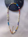 thumb Natural Stone Multi Color Minimalist Freshwater Pearls Hand Beaded Necklace 1
