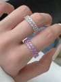 thumb 925 Sterling Silver 5A Cubic Zirconia Geometric Luxury Band Ring 3