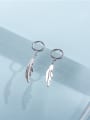 thumb 925 Sterling Silver Feather Minimalist Stud Earring 0