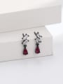 thumb 925 Sterling Silver Cubic Zirconia Water Drop Minimalist Drop Earring 3