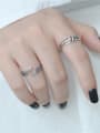 thumb 925 Sterling Silver Wing Vintage Band Ring 2