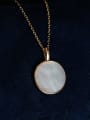 thumb 925 Sterling Silver Shell Round Minimalist Necklace 2