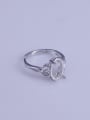 thumb 925 Sterling Silver 18K White Gold Plated Round Ring Setting Stone size: 8*12mm 2