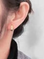 thumb 925 Sterling Silver Geometric Vintage Huggie Earring 1
