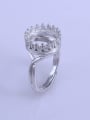 thumb 925 Sterling Silver 18K White Gold Plated Ring Setting Stone size: 8*8?10*10?12*12MM 1