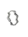 thumb 925 Sterling Silver Irregular Vintage  Water Ripple Stackable Ring 3