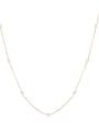 thumb 925 Sterling Silver Imitation Pearl Round  Beads Minimalist Necklace 0