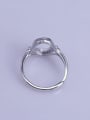 thumb 925 Sterling Silver 18K White Gold Plated Geometric Ring Setting Stone size: 8*10mm 2