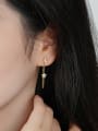thumb 925 Sterling Silver Cubic Zirconia Star Moon Minimalist Threader Earring 1