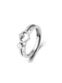 thumb 925 Sterling Silver Hollow Heart Vintage Stackable Ring 0
