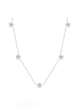 thumb 925 Sterling Silver Cubic Zirconia Star Dainty Necklace 4
