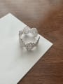 thumb 925 Sterling Silver Hollow Flower Trend Band Ring 0