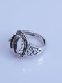 thumb 925 Sterling Silver Geometric Ring Setting Stone size: 11*15mm 2