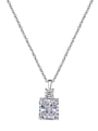 thumb 925 Sterling Silver Cubic Zirconia Geometric Luxury Necklace 3