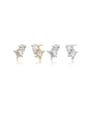 thumb 925 Sterling Silver Cubic Zirconia Geometric Statement Stud Earring 0