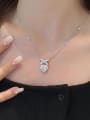 thumb 925 Sterling Silver Cubic Zirconia Princess Necklace 1