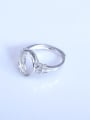thumb 925 Sterling Silver 18K White Gold Plated Heart Ring Setting Stone size: 10*12mm 1