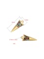thumb Brass Horn Pendant with Micro-Set Fancy Diamonds 1