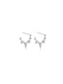 thumb 925 Sterling Silver Cubic Zirconia Geometric Dainty Stud Earring 0