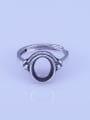 thumb 925 Sterling Silver 18K White Gold Plated Oval Ring Setting Stone size: 8*10mm 0