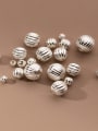 thumb 925 silver simple striped round beads 3-8mm spherical  beads 2