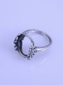 thumb 925 Sterling Silver Geometric Ring Setting Stone size: 13*15mm 1