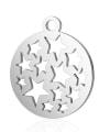 thumb Stainless steel Star Charm  Height : 12 mm , Width: 14 mm 0