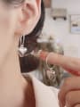 thumb 925 Sterling Silver Heart Minimalist Hook Earring 1