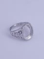 thumb 925 Sterling Silver 18K White Gold Plated Oval Ring Setting Stone size: 11*15mm 2