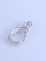 thumb 925 Sterling Silver Rhodium Plated Pendant Setting Stone size: 10*14mm 3