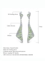 thumb 925 Sterling Silver Peridot Geometric Luxury Cluster Earring 1