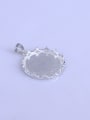 thumb 925 Sterling Silver Rhodium Plated Crown Pendant Setting Stone size: 20*20mm 1