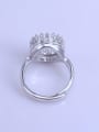 thumb 925 Sterling Silver 18K White Gold Plated Round Ring Setting Stone size: 12*12mm 3