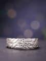 thumb 925 Sterling Silver Cubic Zirconia Flower Artisan Band Ring 1