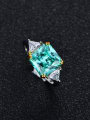 thumb 925 Sterling Silver Artificia High Carbon Diamond Geometric Luxury Band Ring 3