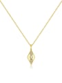 thumb 925 Sterling Silver Cubic Zirconia Geometric Minimalist Necklace 0
