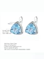 thumb 925 Sterling Silver Swiss Blue Topaz Triangle Luxury Stud Earring 1
