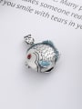 thumb 925 Sterling Silver Cubic Zirconia Vintage Fish  Pendant 2