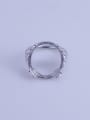 thumb 925 Sterling Silver 18K White Gold Plated Geometric Ring Setting Stone size: 15.5*18mm 0