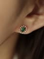 thumb 925 Sterling Silver Cubic Zirconia Geometric Vintage Stud Earring 3