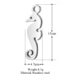 thumb Stainless steel Seahorse Charm Height : 15mm , Width: 14.7 mm 0