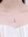 thumb 925 Sterling Silver Moissanite Clover Dainty Necklace 1